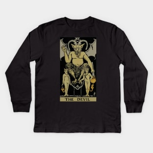 The Devil Tarot Card Kids Long Sleeve T-Shirt